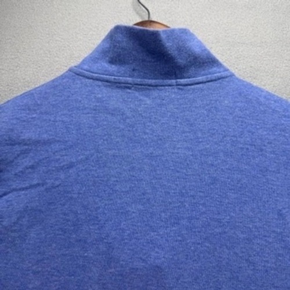 Polo Ralph Lauren Quarter Zip Pullover Sweater Classic Fit XL Blue Pony Preppy - Picture 10 of 12